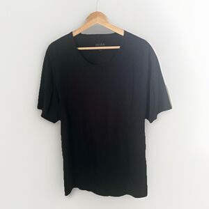 Boss Hugo Boss Logo Graphic T-shirt Size XL Black Basic Casual Career Dark